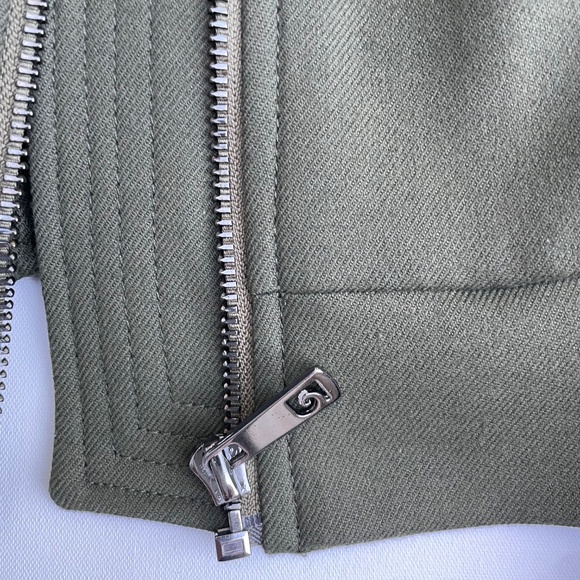 Pierre Cardin Military Green Crop Jacket NWOT - Picture 6 of 7
